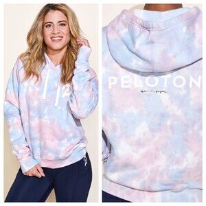 Spiritual Gangster x Peloton Collab Logo Tie Dye Hoodie Pullover Sweatshirt
